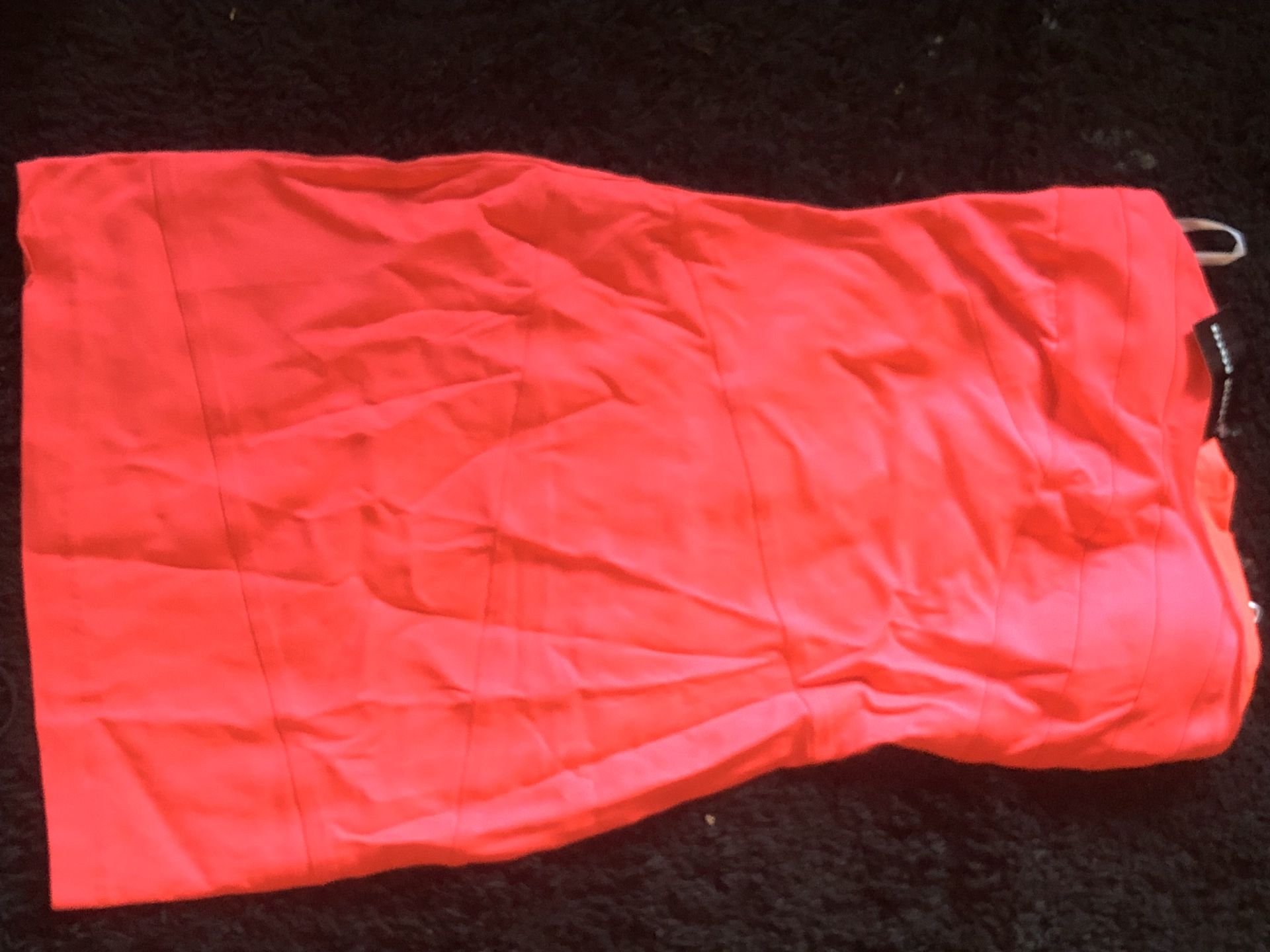 BRAND NEW neon pink strapless dress