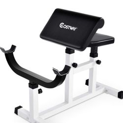 Göplüś Preacher Curl Weight Bench Seated Arm Isolated Barbell Dumbbell Biceps Station