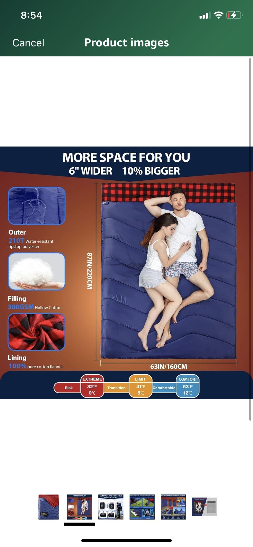 Double Sleeping Bag Adults Kids Camping, XL Queen Size Sleeping Bag for All Seasons