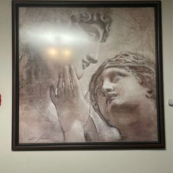 Large Roman statue painting