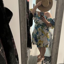 Blue green dress large