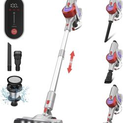 28Kpa 300W Stick Vacuum Cleaner, 50min Runtime, Hard Floor Carpet Pet Hair, Red (have 2) 