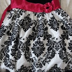 Girls Black And White Dress