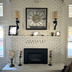Clock W 36” L 37 Sconces Candle Holder