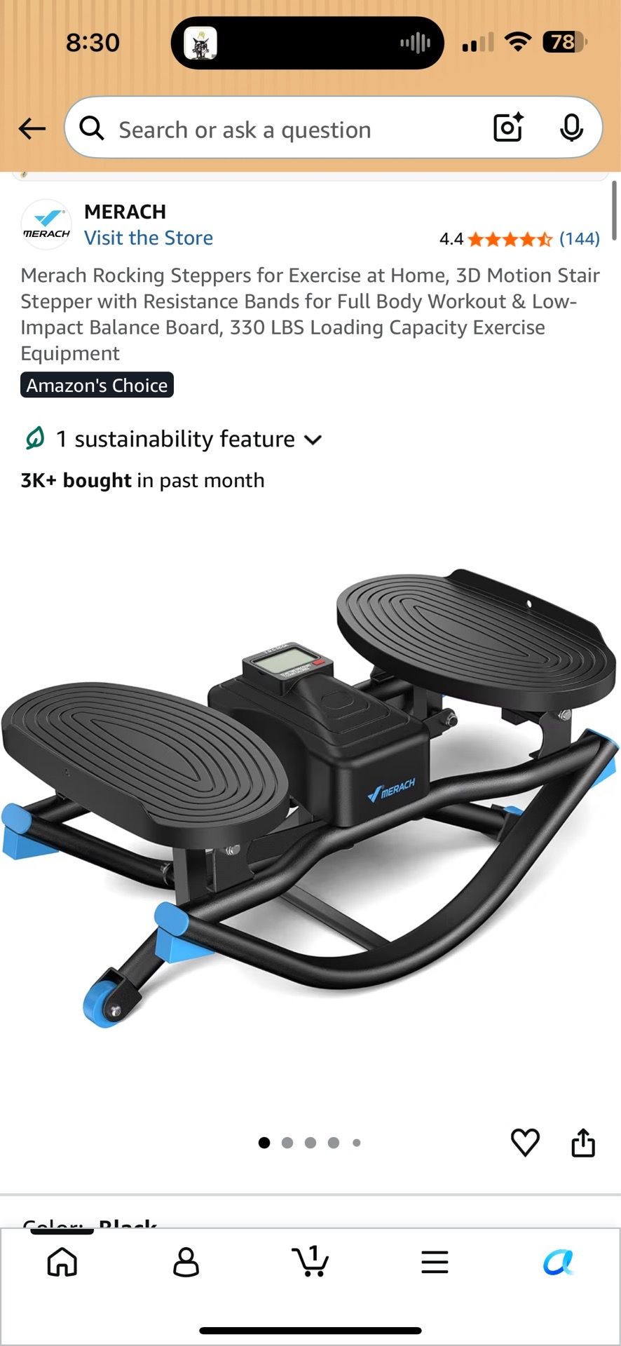 Balance rocking stepper