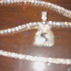 Solid 30 Gram Real Moissanite Real 925 Silver Chain