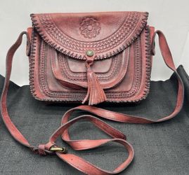 Patricia Nash Tooled Leather Crossbody Bag