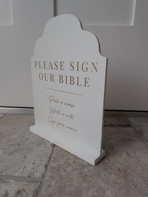 Wedding Guest Book - Sign Our Bible