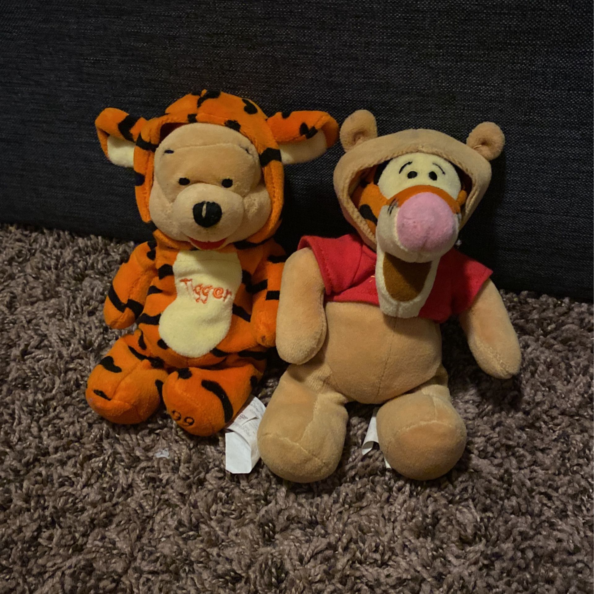 1999 Tigger And Pooh Dressed As Each Other