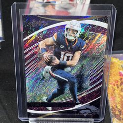 Bo Nix Purple Rain Panini Card