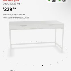 ** IKEA DESK - Model Name “ Alex “ - WHITE - 140 OBO !!**