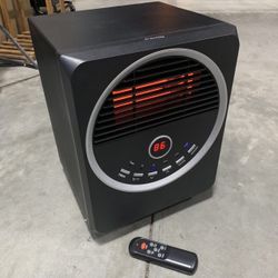 New In Box Infrared Space Electric Heater With Temperature Control Timer Be Rolling Wheels And Remote Controller 