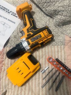 Cordless Driver Drill with Bits and Sockets