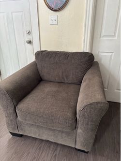 Gray love seat
