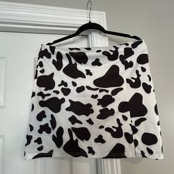 Cow Print Skirt