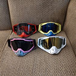 100% GOGGLES.  ADJUSTABLE STRAP.  $25 EACH.  NEW.  PICKUP ONLY.