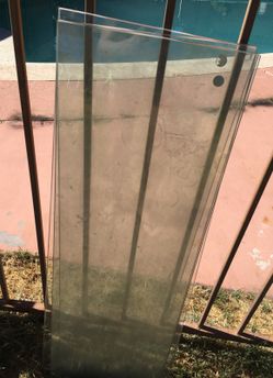 4 glass shelves 11x34