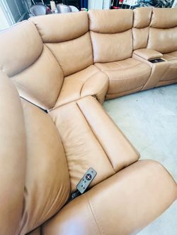 Brown Leather Couch