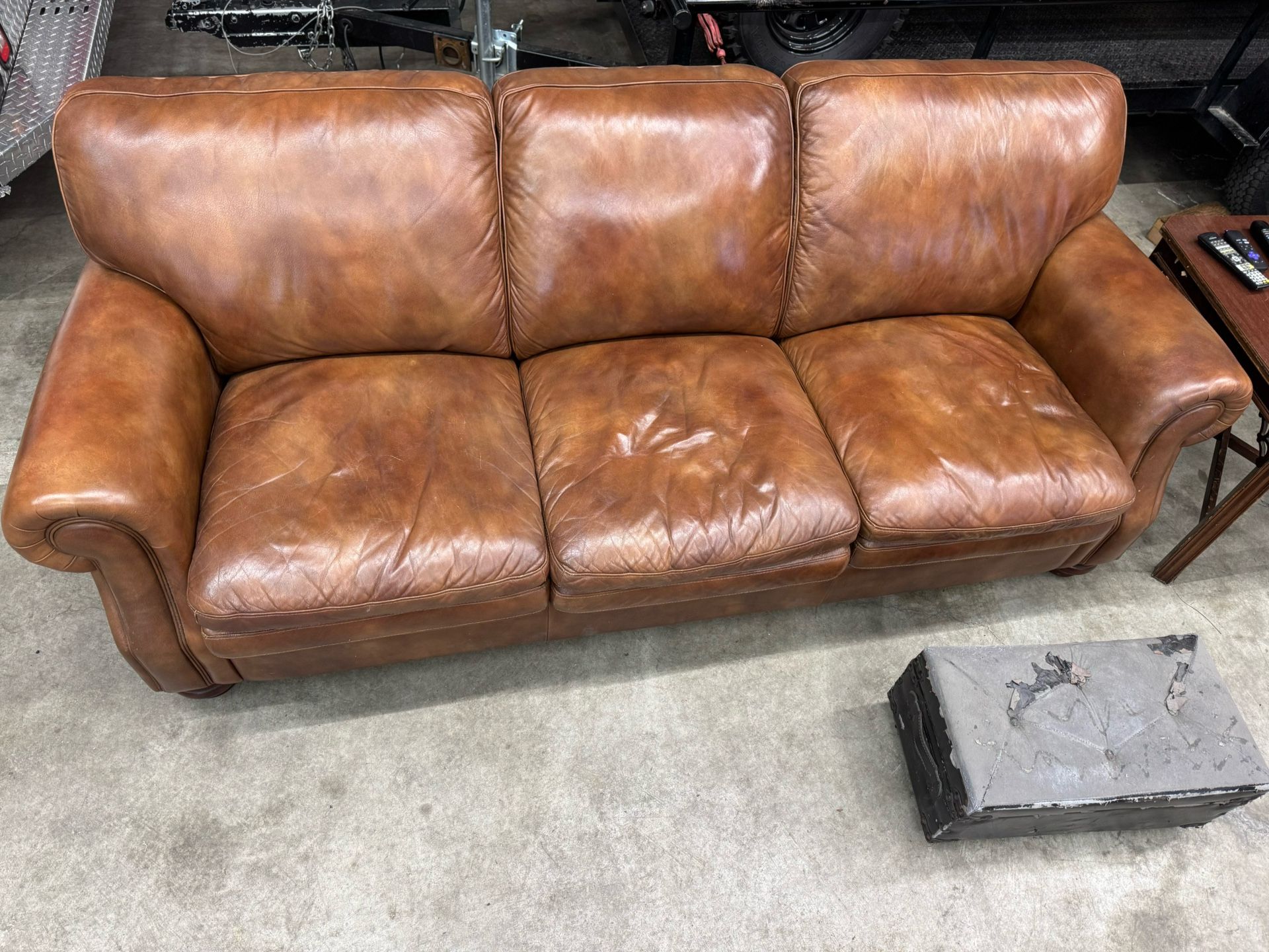 Leather Couch Good Shape.