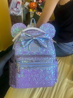 Disney purple sequin Loungefly