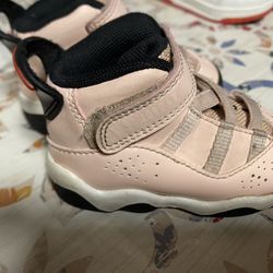 Jordan 6 Rings Toddler Sneaker 4c Atmosphere/ Infrared 23- Black