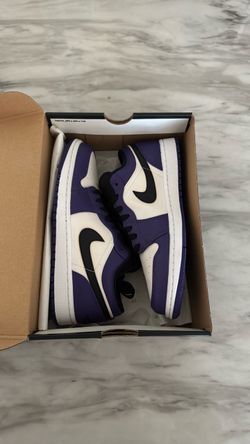 Jordan 1 low court purple white size 7.5