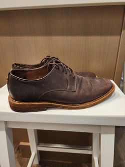 Leather Toe Cap Derby Shoes