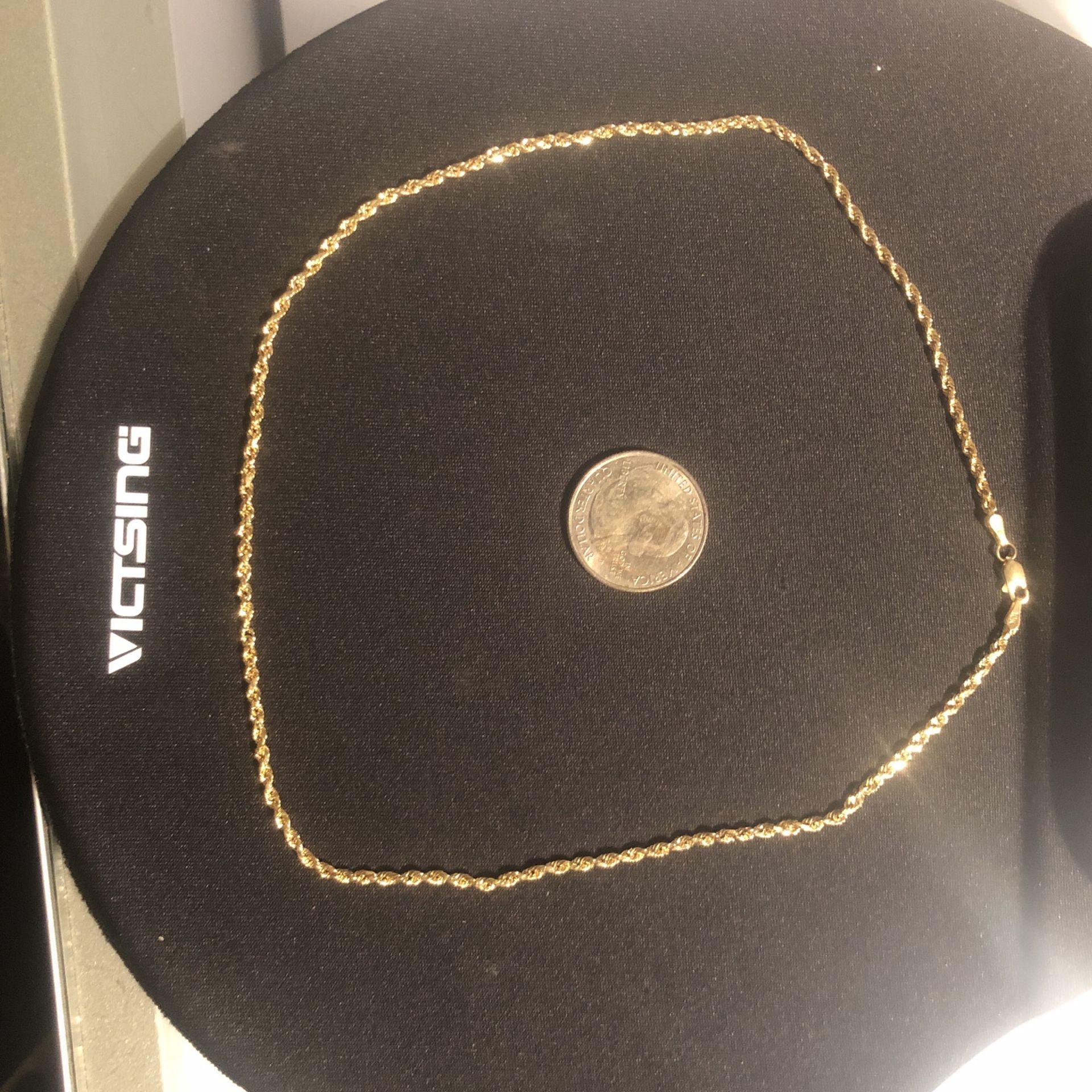 Gold Rope Baby Chain 10k