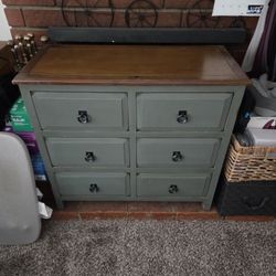 Wood Destressed Dresser 