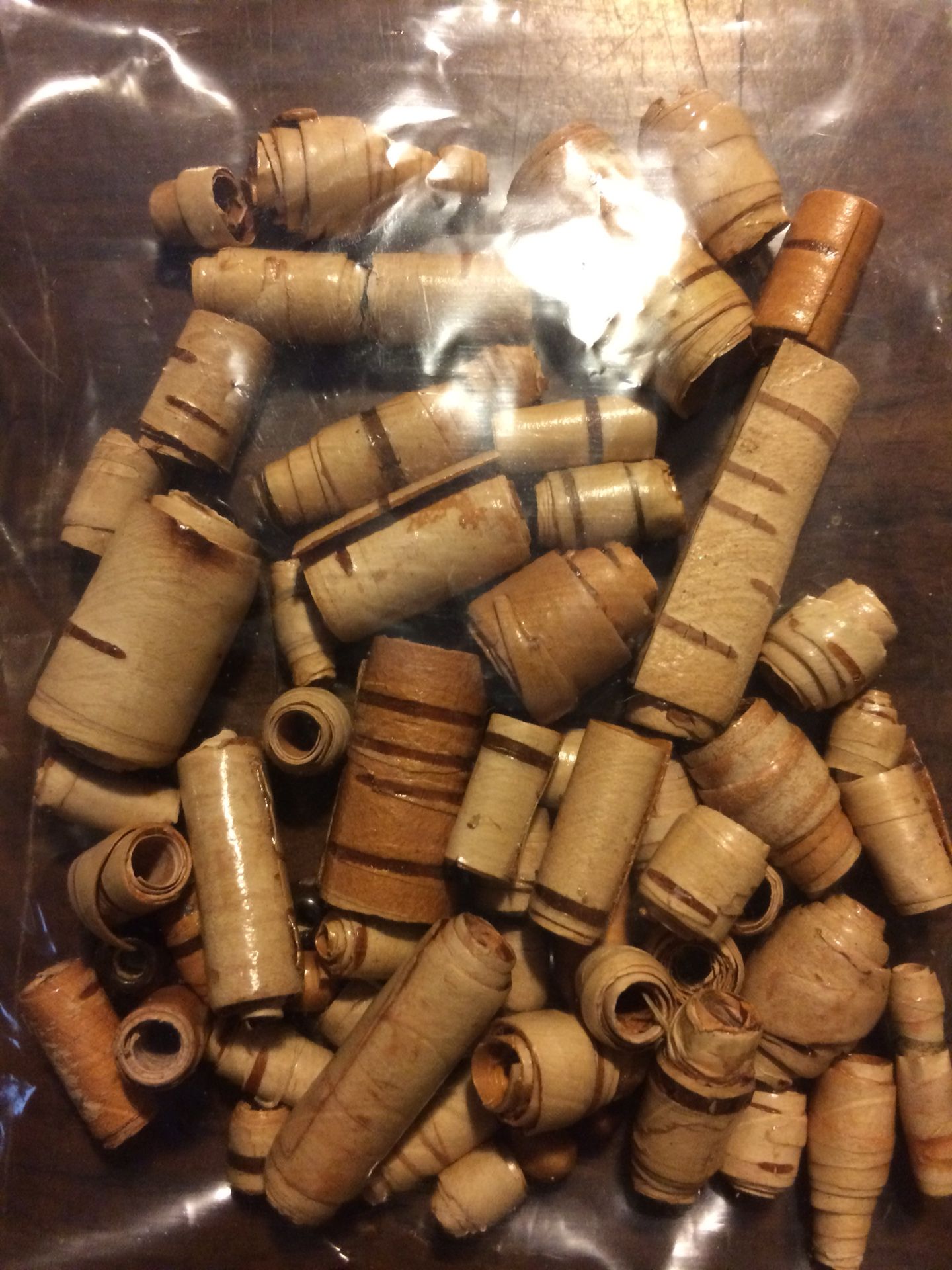 Hand made Birch Bark beads