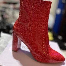 Women Red Boots 7.5