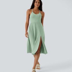 Halara Everyday Midi Chill Dress-La Land