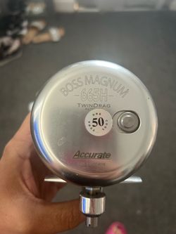 Accurate Boss Magnum 665H Twin Drag LEFT HAND reel