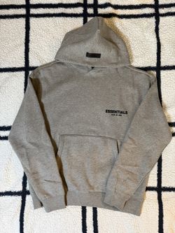 DARK GREY ESSENTIALS HOODIE 