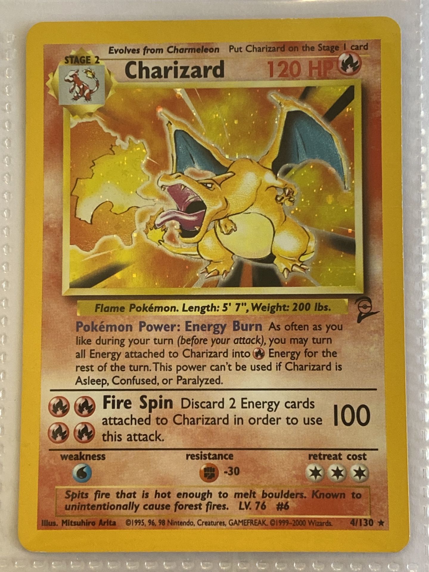Charizard 4/130 Base Set 2 Holo Rare Near Mint NM Wizards WOTC Pokemon Card  - www.toquedesaborminas.com.br