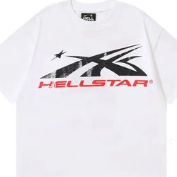 Hellstar Sport Logo Gel T Shirt White