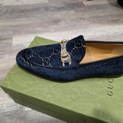 Gucci Velvet Horsebit Loafer SIZE 11 
