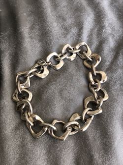 Uno de 50 silver plated large chain choker