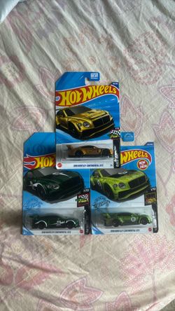 Lot of 3 Hotwheels 2018 Bentley continental GT3