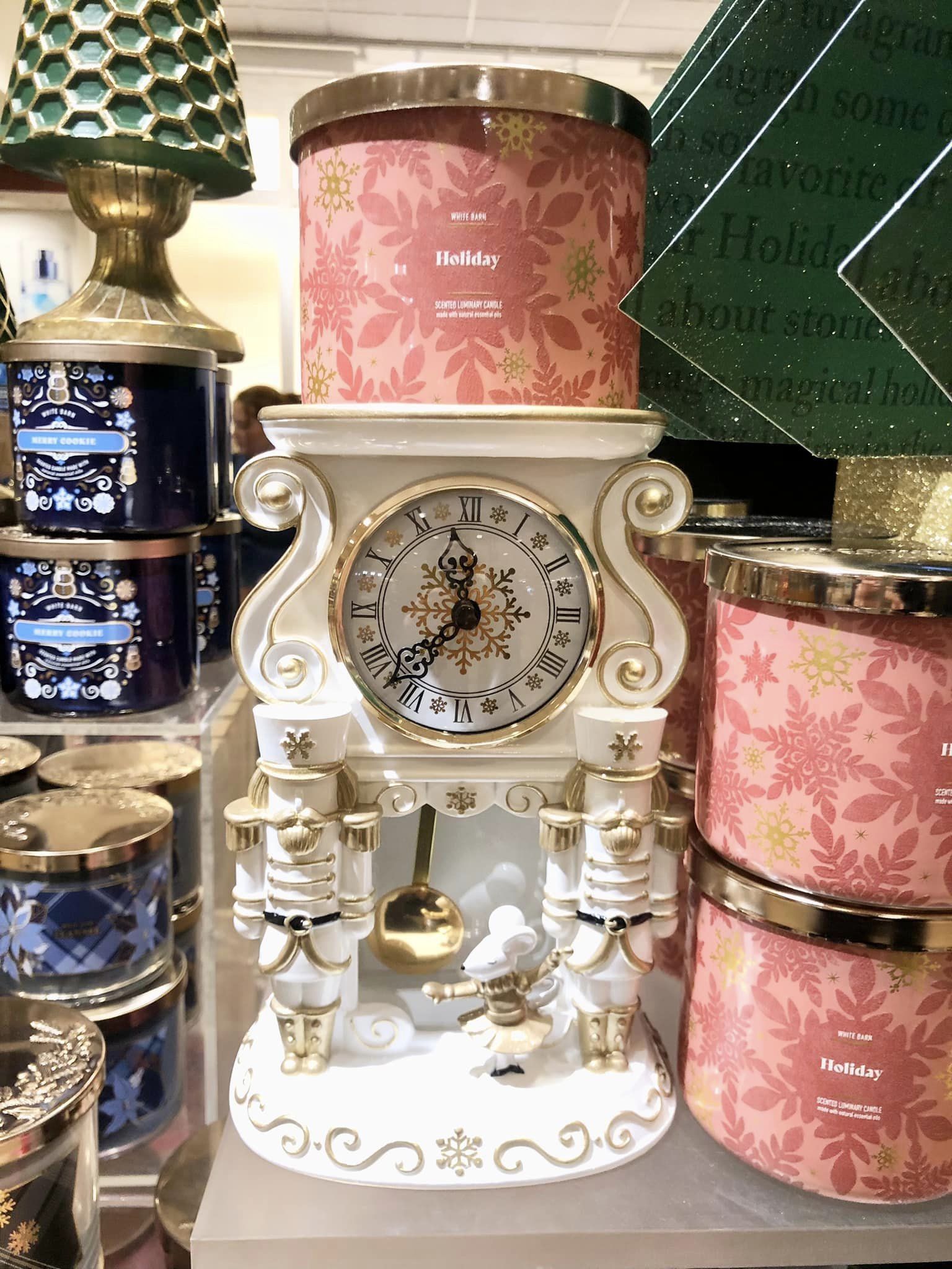 New Bath And Body Works Nutcracker Clock Candle Holder