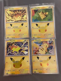 Pikachu 30th celebration cards