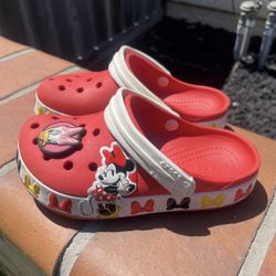 Red Minnie Mouse Crocs