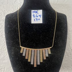 14K Solid Gold Chain For Wedding 8.6Gr 17 Inches Long 