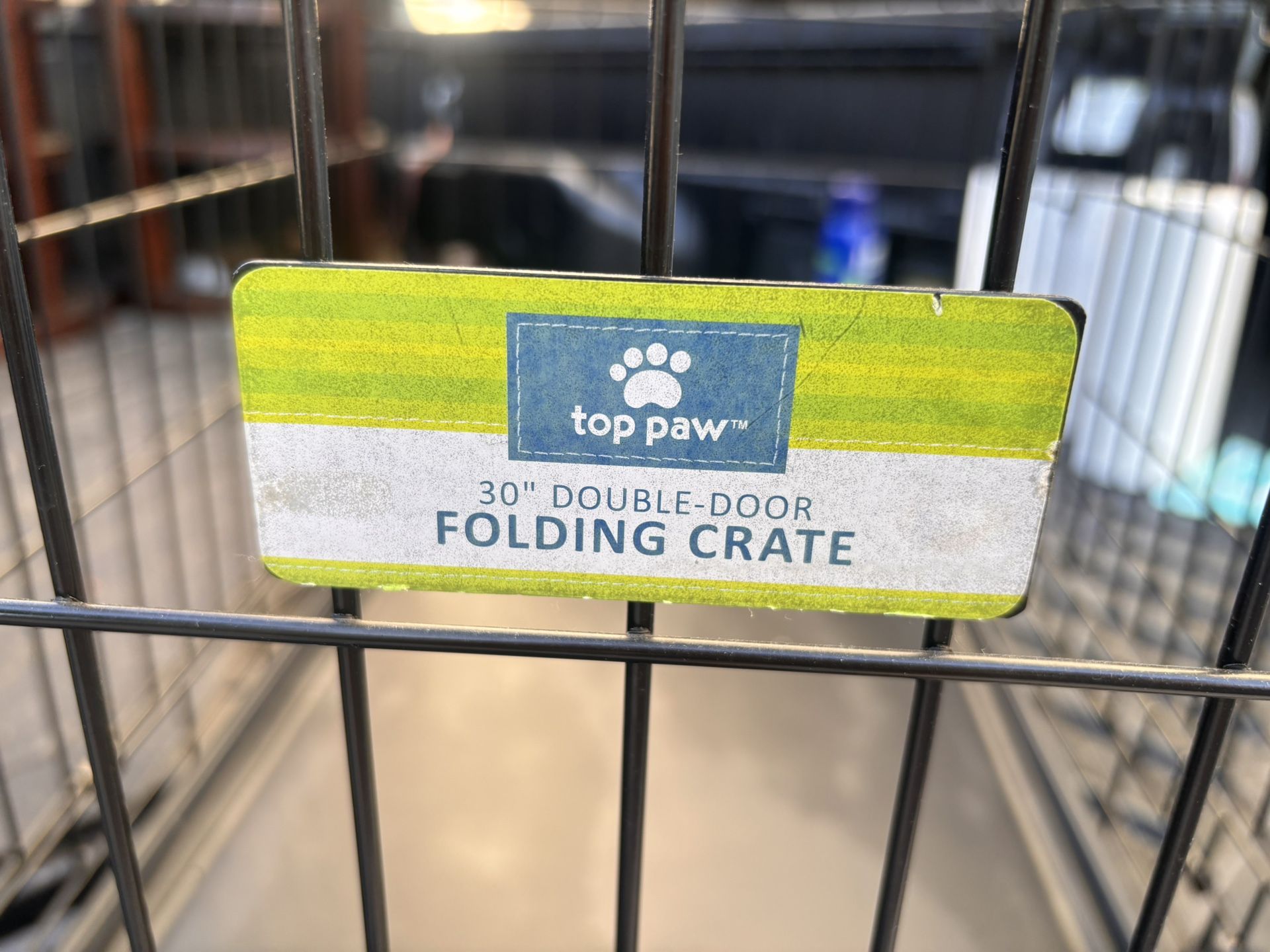 Top Paw 30β Double Door Foldable Dog π Crate