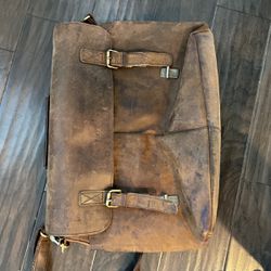 Used Leather Messenger Bag $25