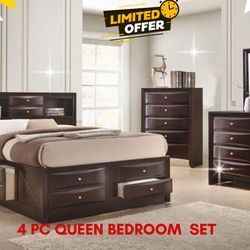 4 PC QUEEN BEDROOM SET