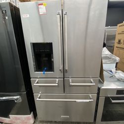 New Stainless Steel 5 Door Kitchen Aid Refrigerator 