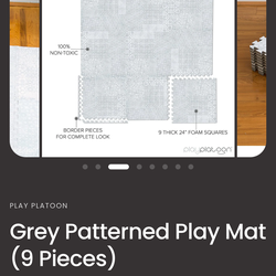 PlayPlatoon Foam Play Mat 9pc 6x6 ft New