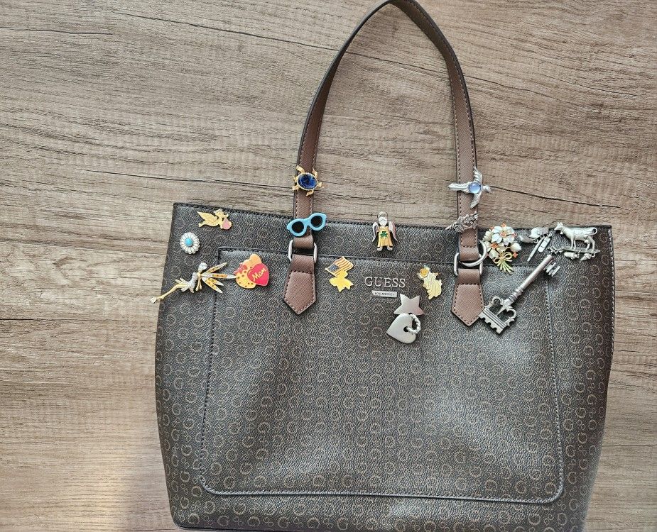 Purse With Vintage Pins