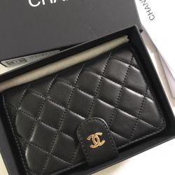 Chanel Womens Wallet Clutch Black